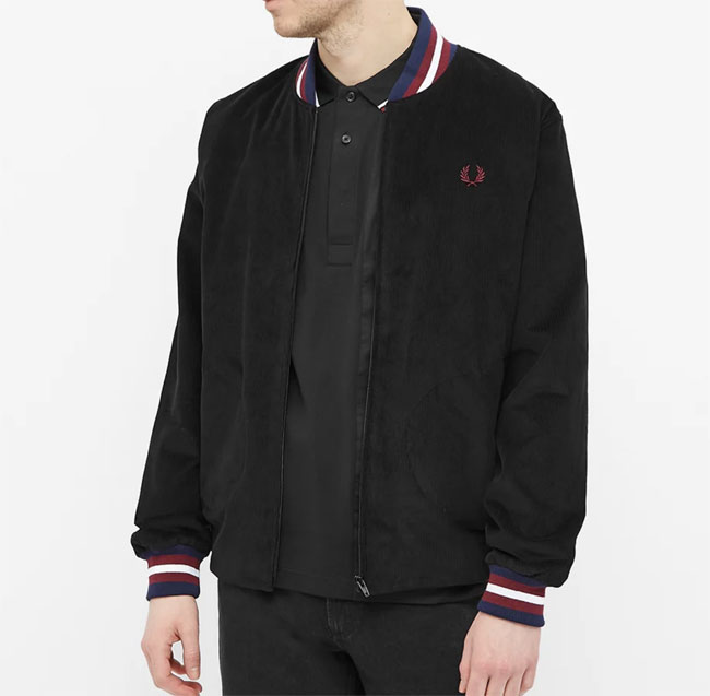 Fred Perry Reissues needlecord bomber jacket