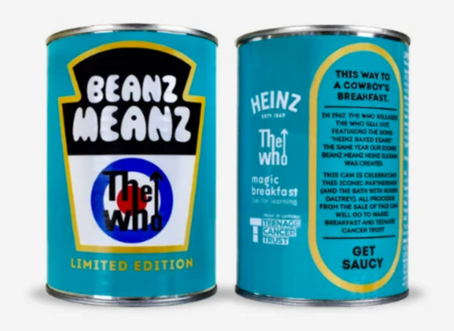 Limited edition Beanz Meanz The Who cans