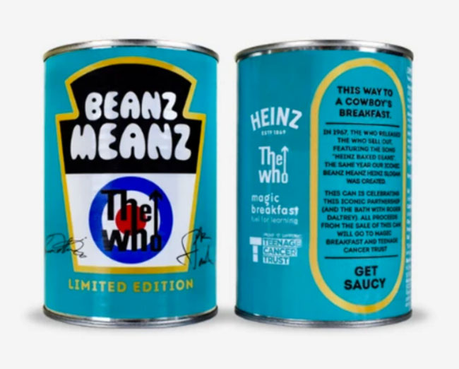 Limited edition Beanz Meanz The Who cans