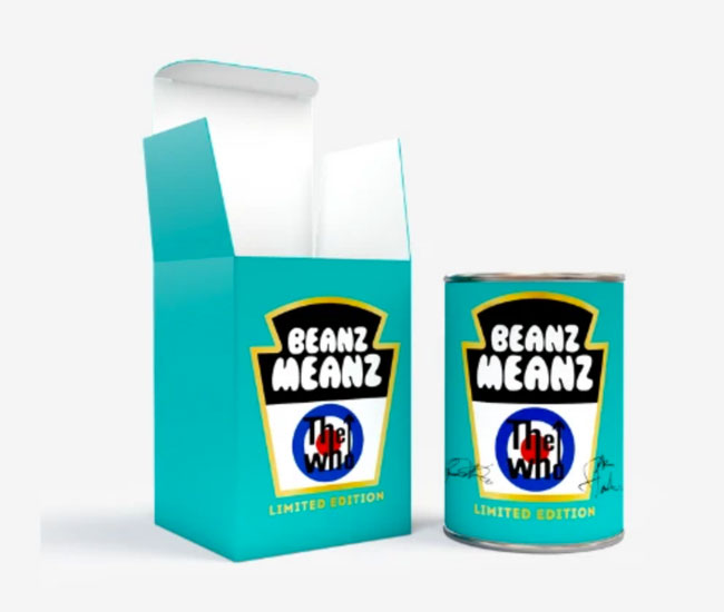 Limited edition Beanz Meanz The Who cans