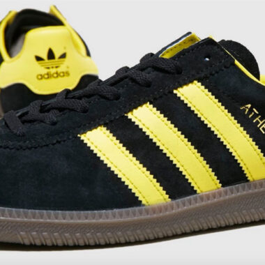 Adidas Athen trainers in black suede available now