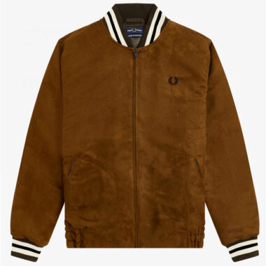 Fred Perry suedette tennis bomber jacket