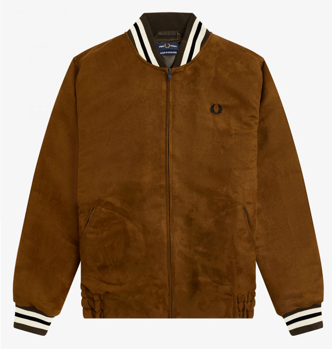 Fred Perry suedette tennis bomber jacket