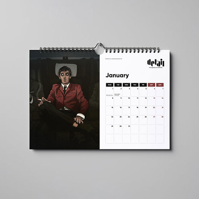 Detail Magazine 2024 Mod-themed calendar