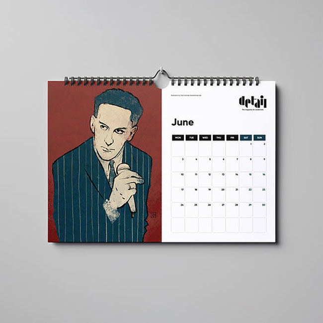 Detail Magazine 2024 Mod-themed calendar