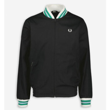 Discounted black Fred Perry tennis bomber jacket