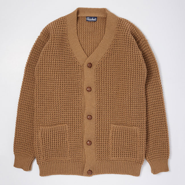 1960s Waffle Knit Cardigan by Trickett returns