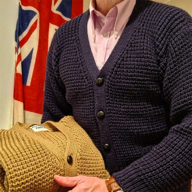 1960s Waffle Knit Cardigan by Trickett returns Modculture