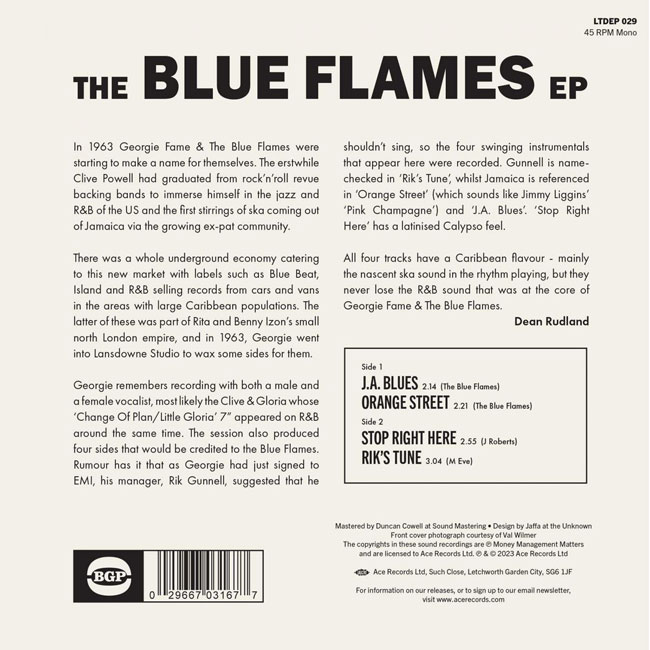 The Blue Flames EP Georgie Fame and The Blue Flames