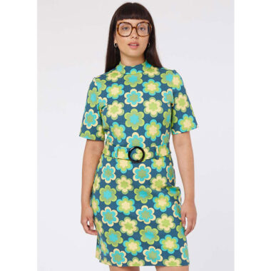 Tatum 1960s-style belted dress at Joanie