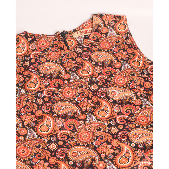Lucy 1960s-style paisley dress by 66 Clothing