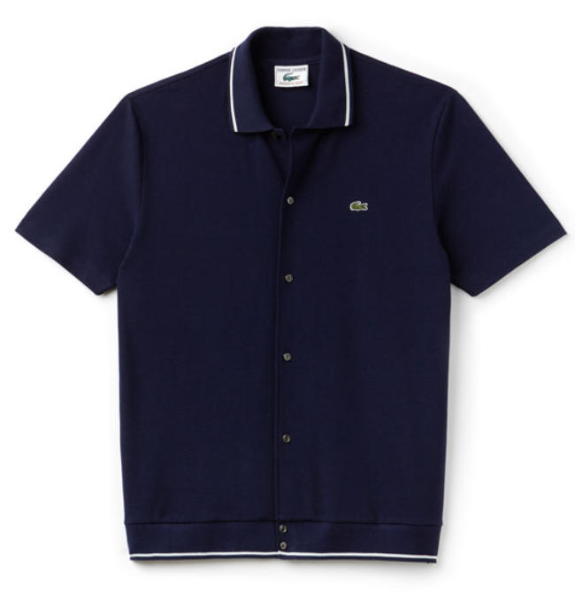 Lacoste limited edition 1960s buttoned polo shirt