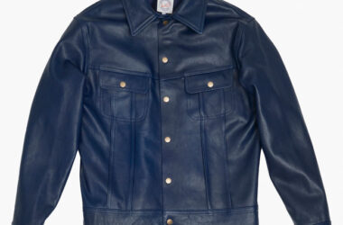 John Simons x Paul Weller leather trucker jacket