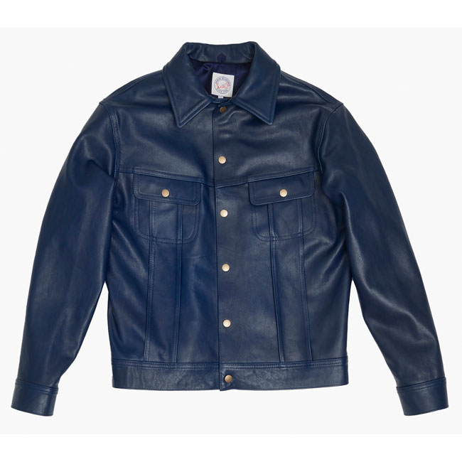 John Simons x Paul Weller leather trucker jacket
