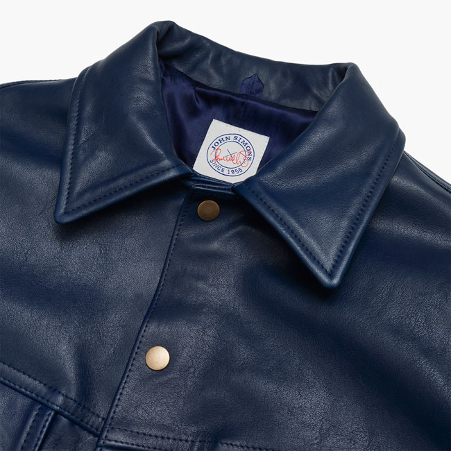 John Simons x Paul Weller leather trucker jacket