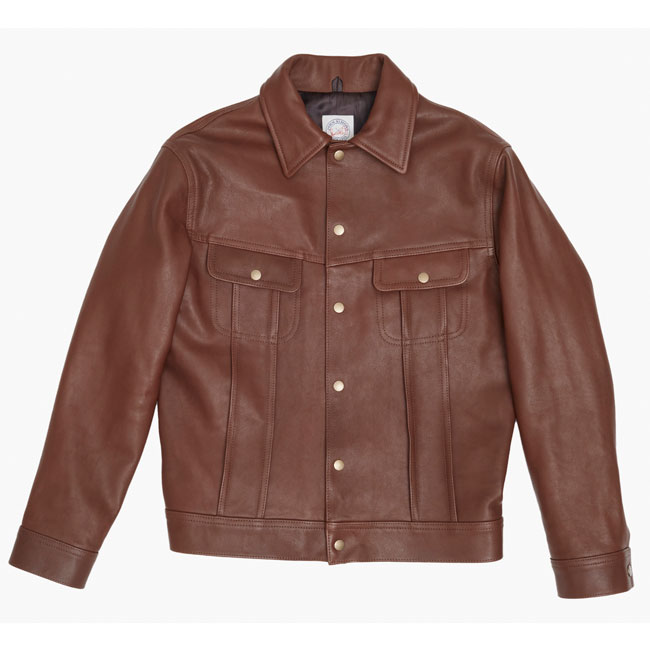 John Simons x Paul Weller leather trucker jacket