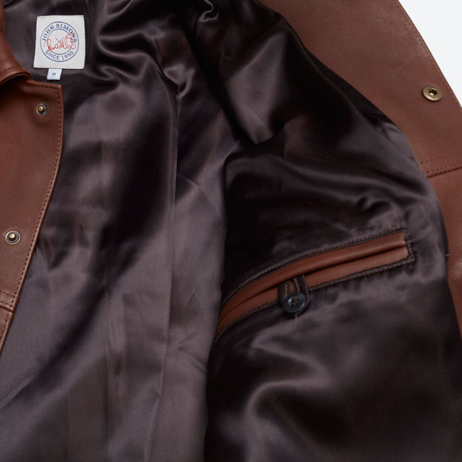 John Simons x Paul Weller leather trucker jacket