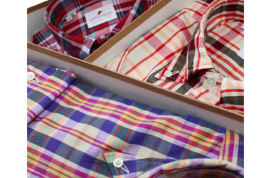 Limited edition Madras button-down shirts by Pellicano