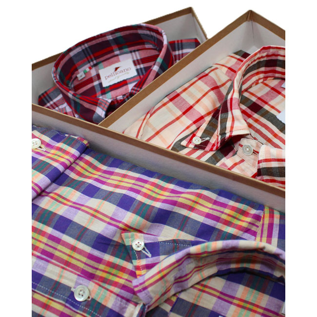 Limited edition Madras button-down shirts by Pellicano