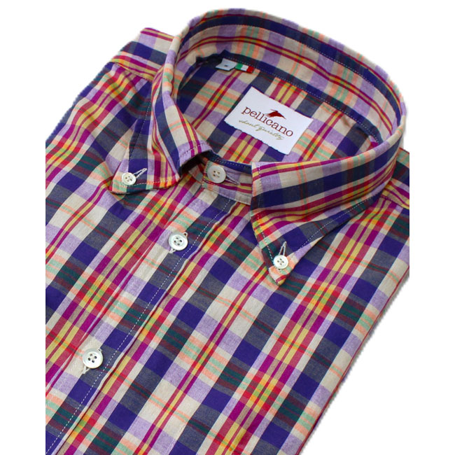 Limited edition Madras button-down shirts by Pellicano