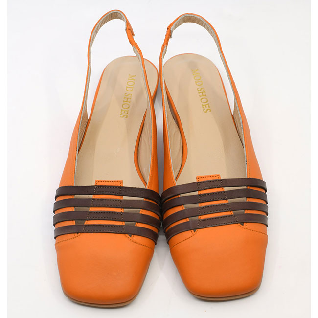 Eleanor 1960s-style slingback shoes at Modshoes
