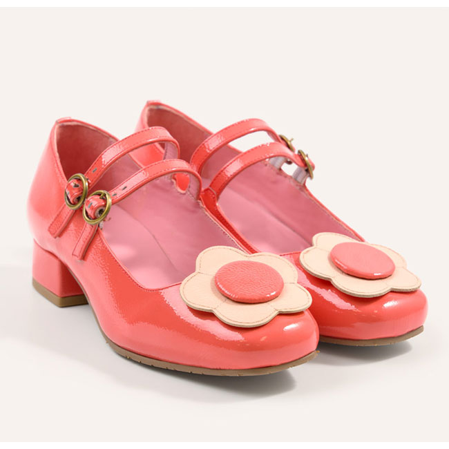 Mary Quant style: Leather Mary Jane shoes at Joanie