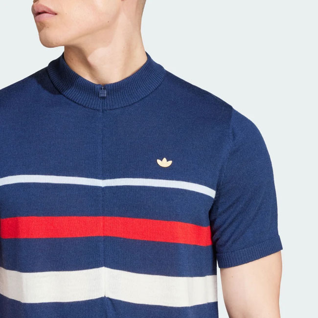 Vintage sportswear: Adidas half-zip wool cycling top