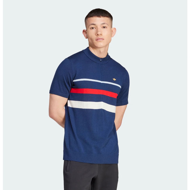 Vintage sportswear: Adidas half-zip wool cycling top