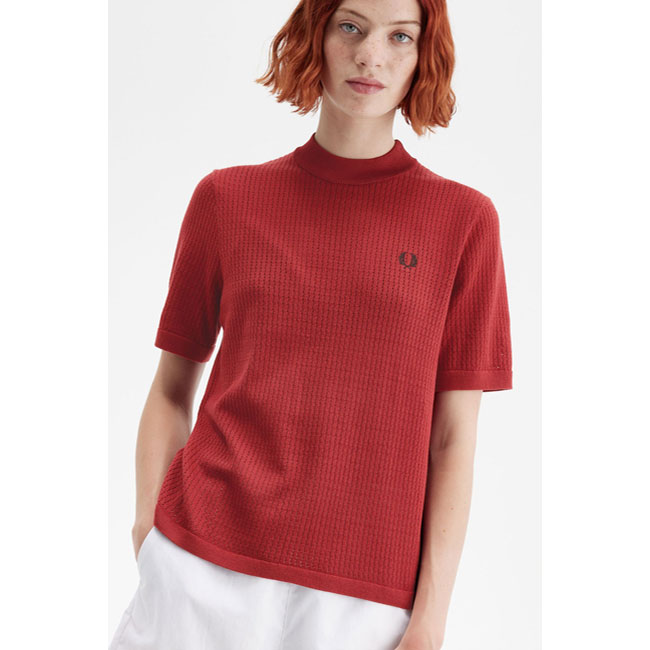 Fred Perry Pointelle Knitted T-Shirt