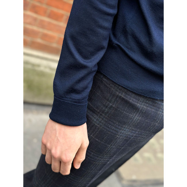Adam Of London Merino wool long-sleeve polo shirts