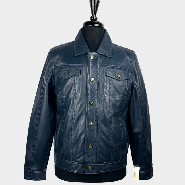 2. Real Hoxton leather trucker jacket