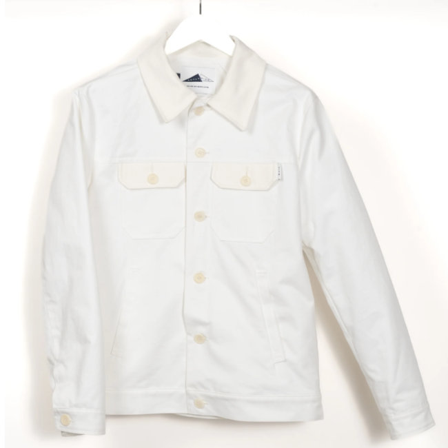 9 Gene white trucker jacket by Anglozine